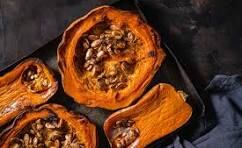 El zapallo asado realza su dulzura natural