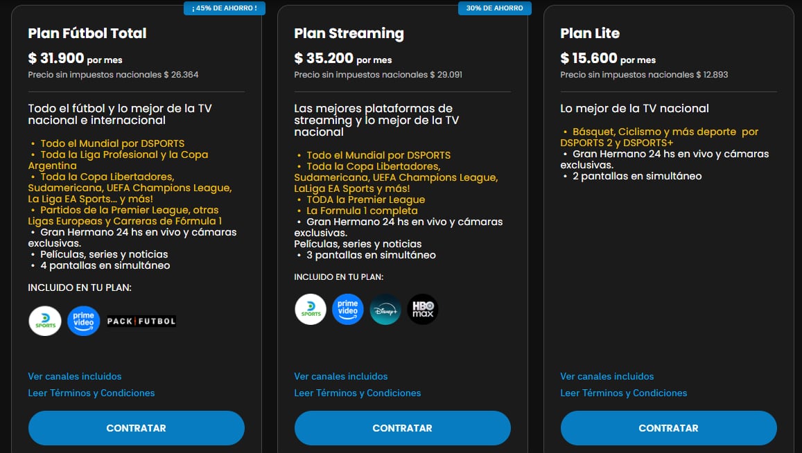 Los planes que ofrece DirecTV para ver el partido de River