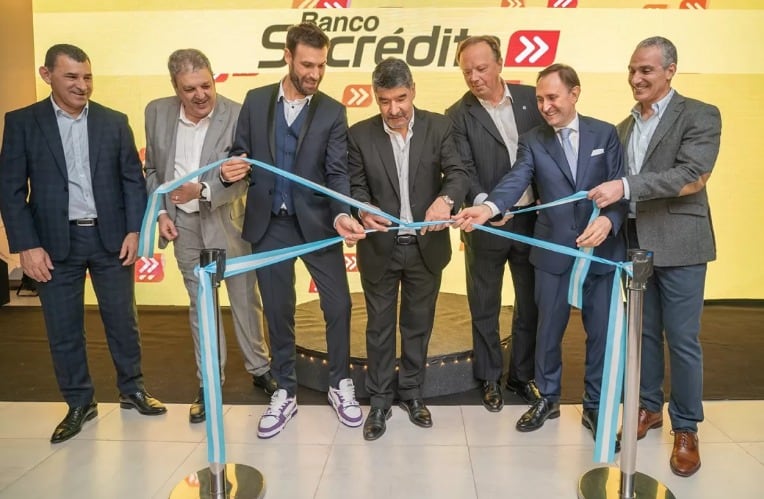 Inauguración en Tucumán del Banco Sucrédito, en la que coincidieron Jorge Blanco, Juan Napoli y Elías Piccirillo