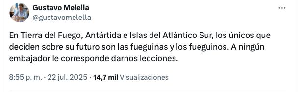 Parte de las declaraciones de Melella sobre Lamelas
