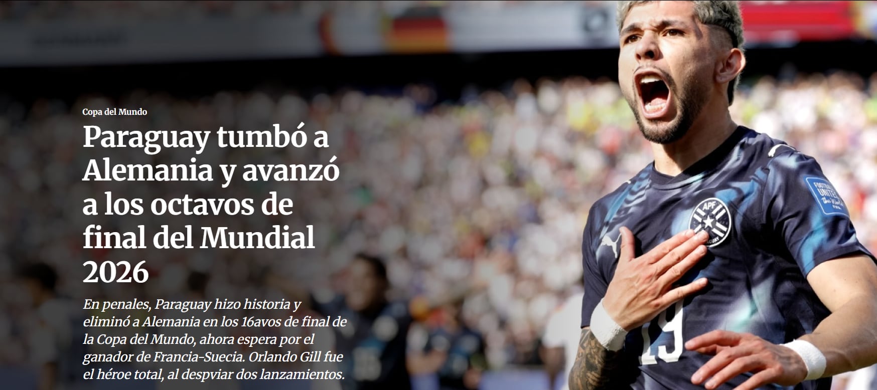 Paraguay hace historia en el Mundial al eliminar a Alemania