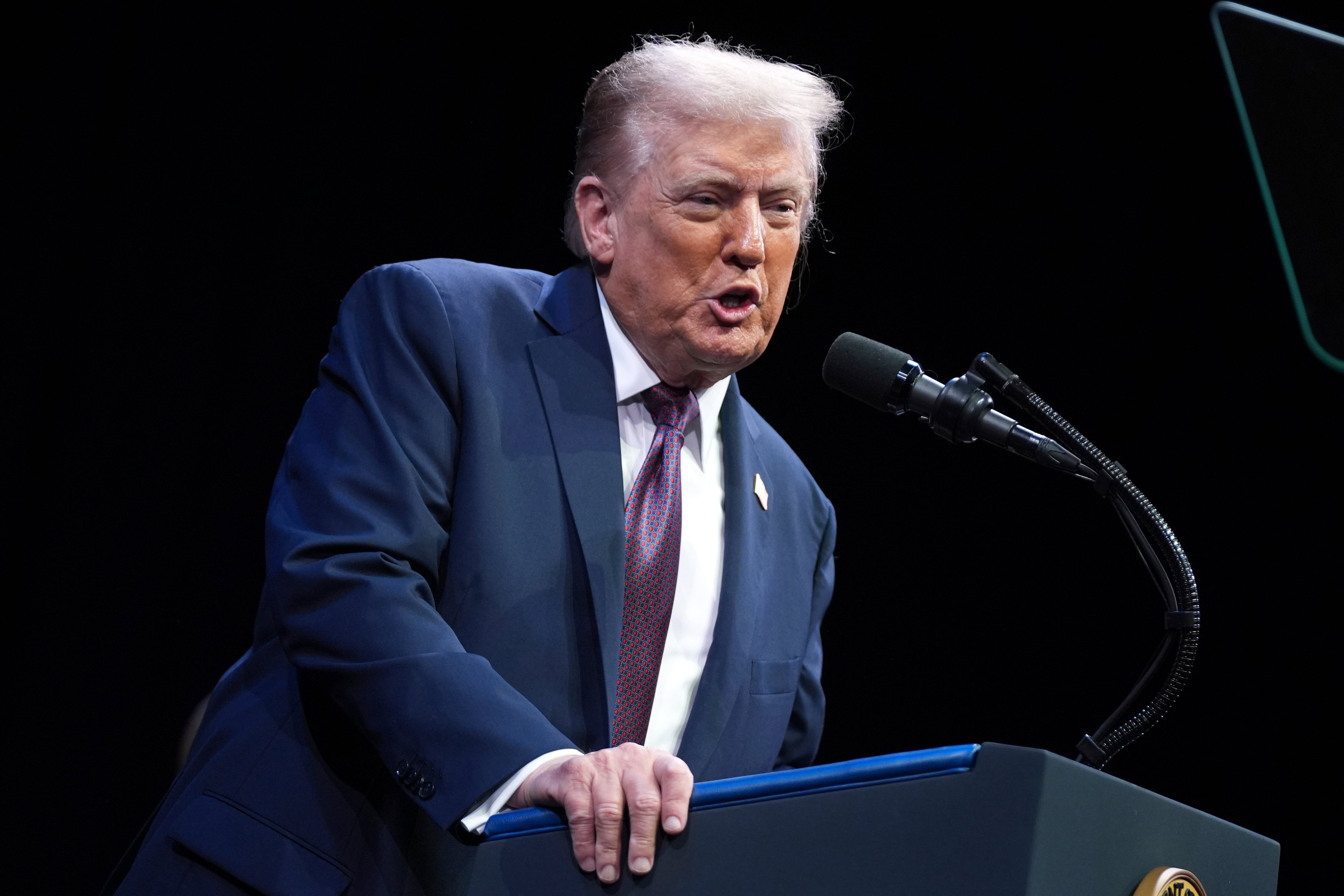 El presidente Donald Trump en un evento en el Museo de la Biblia en Washington el 8 de septiembre del 2025. (AP foto/Evan Vucci)