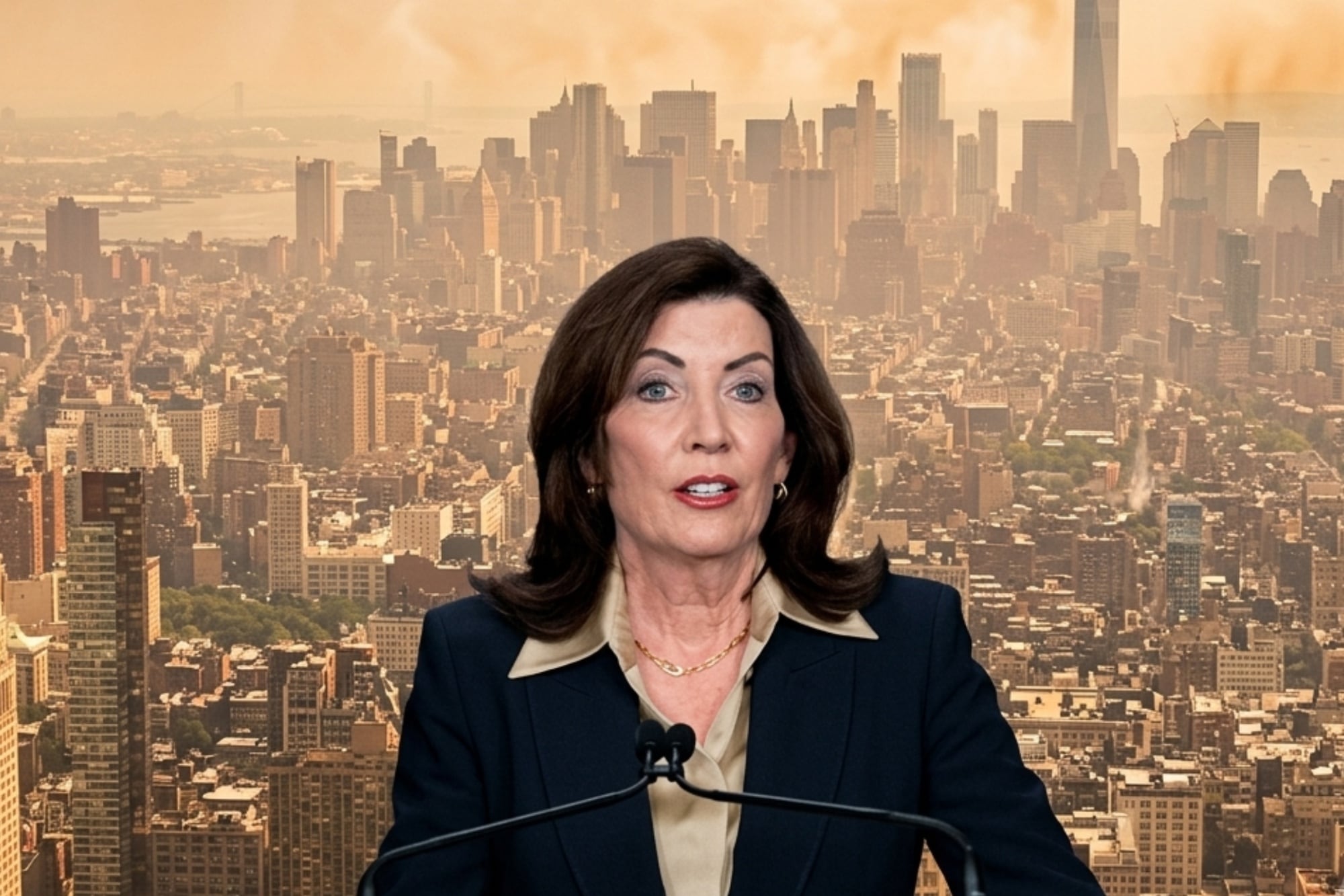 Alerta en Nueva York: Hochul advirtió que la mala calidad del aire pone en peligro a millones de personas