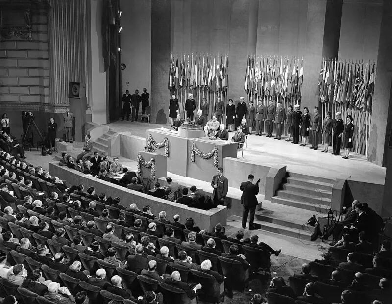 García Robles participó en la Conferencia de San Francisco de la que surgió la Carta de las Naciones Unidas