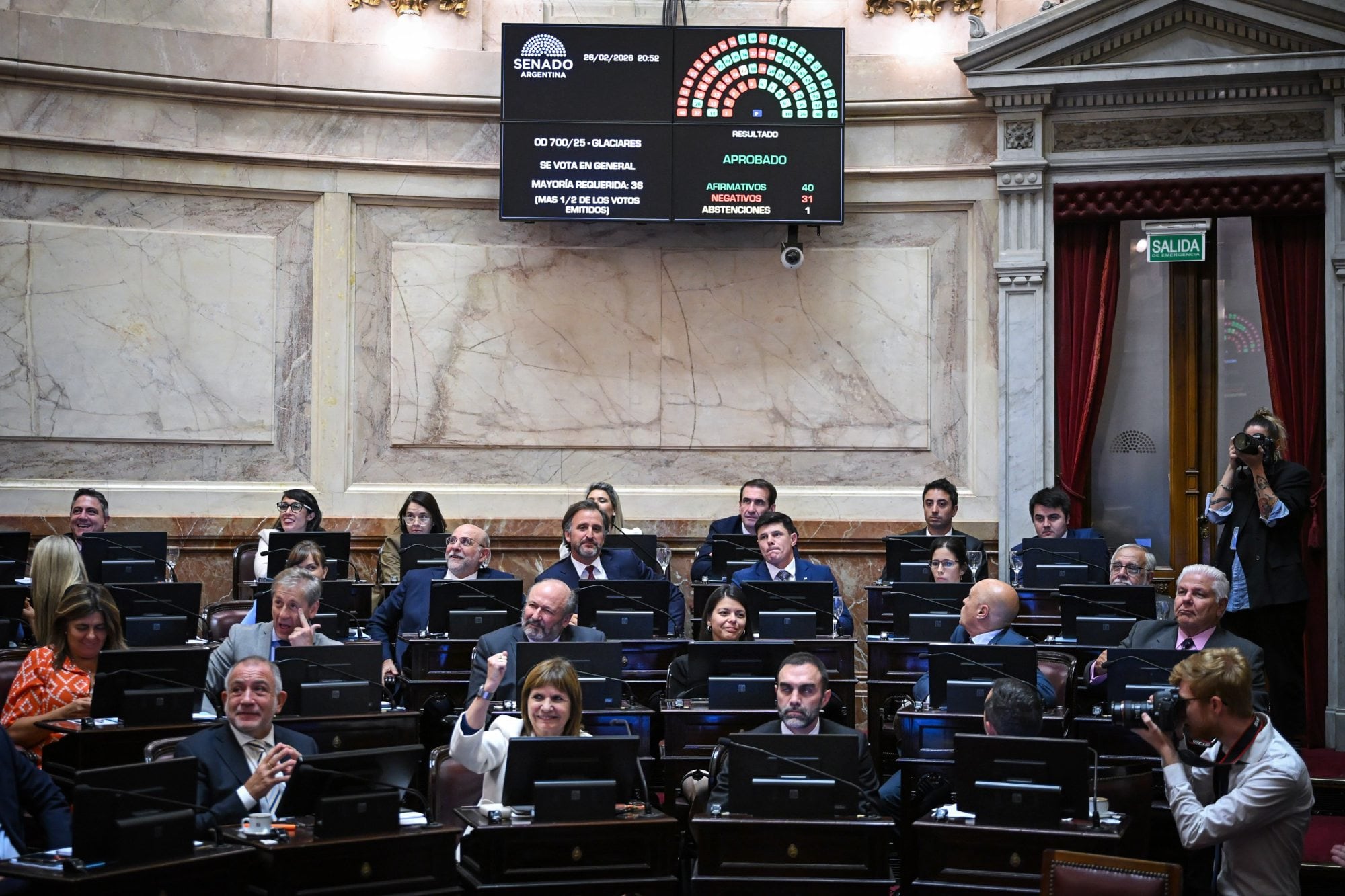 El 26 de febrero la ley de glaciares obtuvo media sanción en el Senado de la Nación (Fotos: Charly Diaz Azcue / Comunicación Senado)