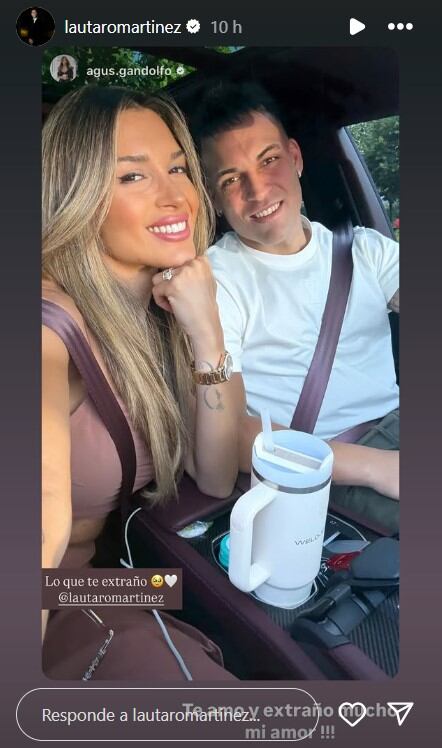 El futbolista no quiso ser menos y subió el tono romántico a la cuestión