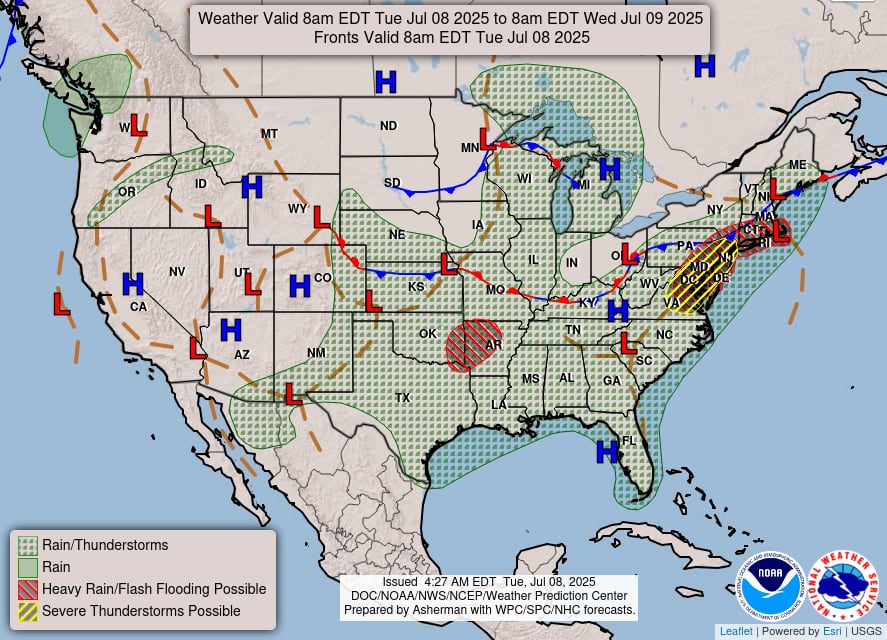 El río Leon en Gatesville, Texas, alcanzará su pico máximo de 22,6 pies (6,9 metros) esta mañana, inundando áreas ribereñas mientras el condado de Coryell mantiene su advertencia hasta el miércoles