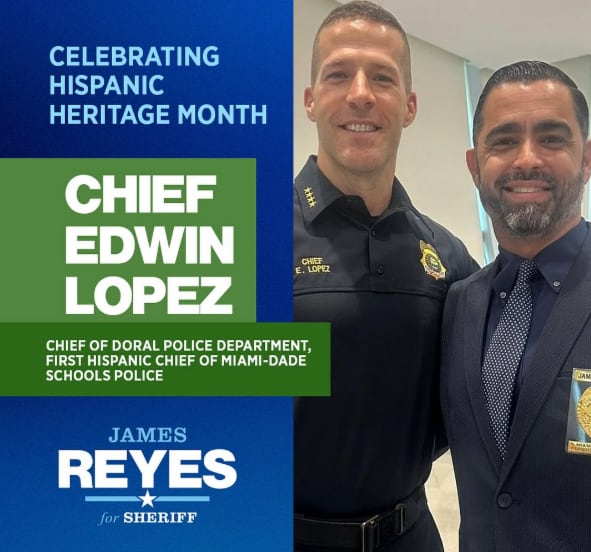 El administrador de Miami, James Reyes, nombró a Edwin López como jefe del Departamento de Policía