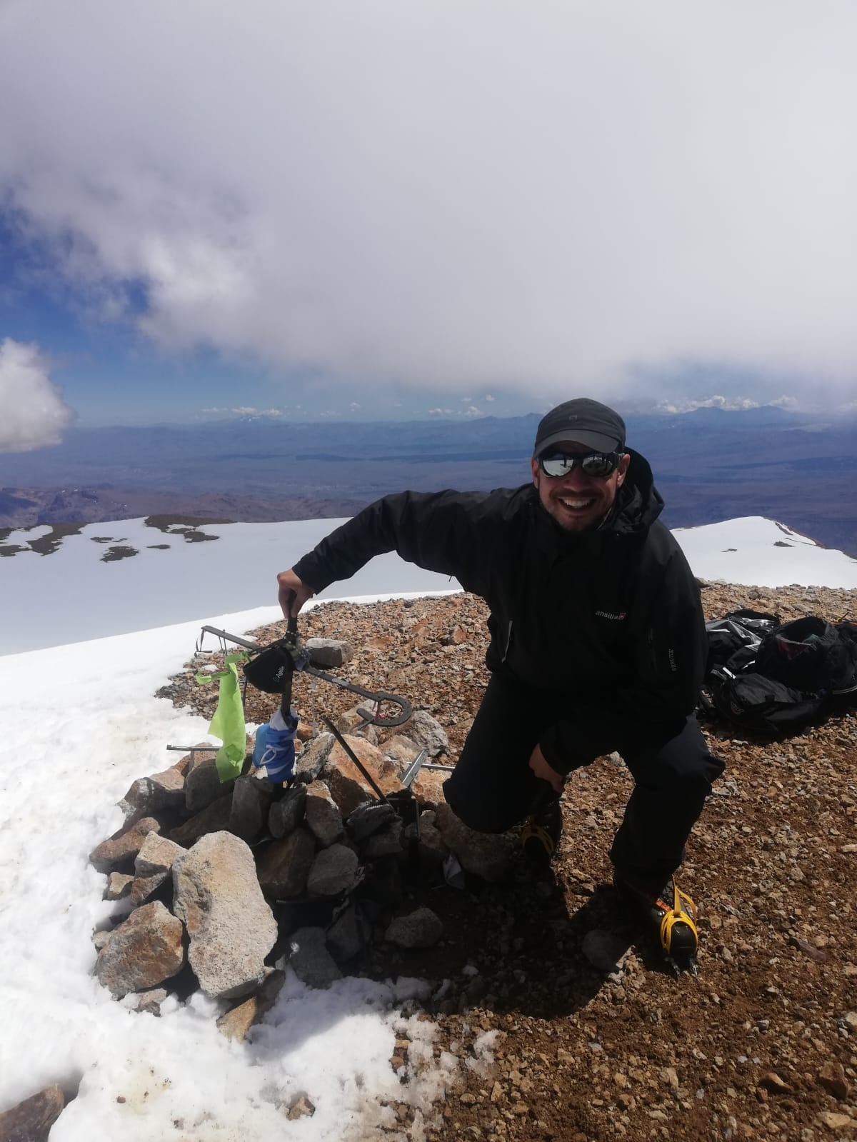 Primera vez que hizo cumbre en el Domuyo