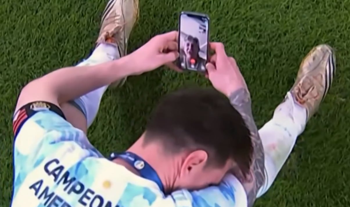 El día que Messi festejó la Copa América 2021 con una videollamada con su padre