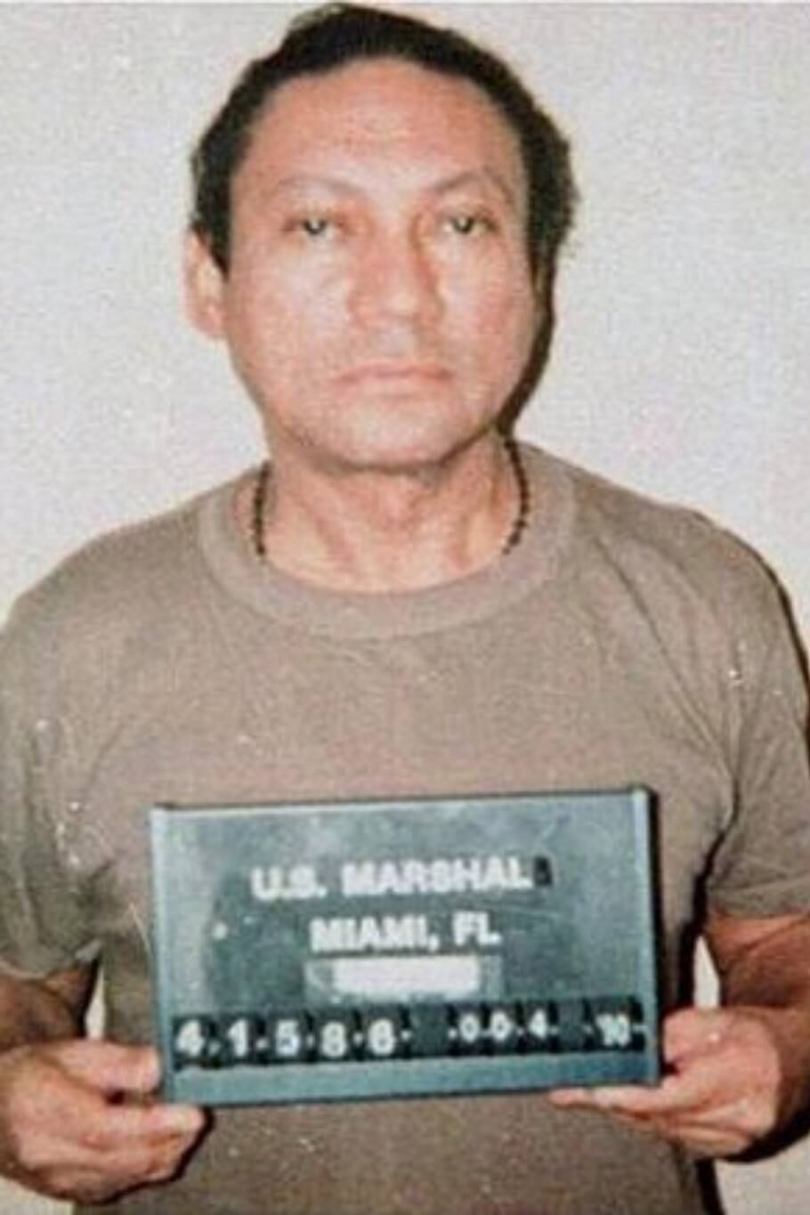 Manuel Noruega, en una foto tomada por la policía de Florida, donde fue juzgado por primera vez