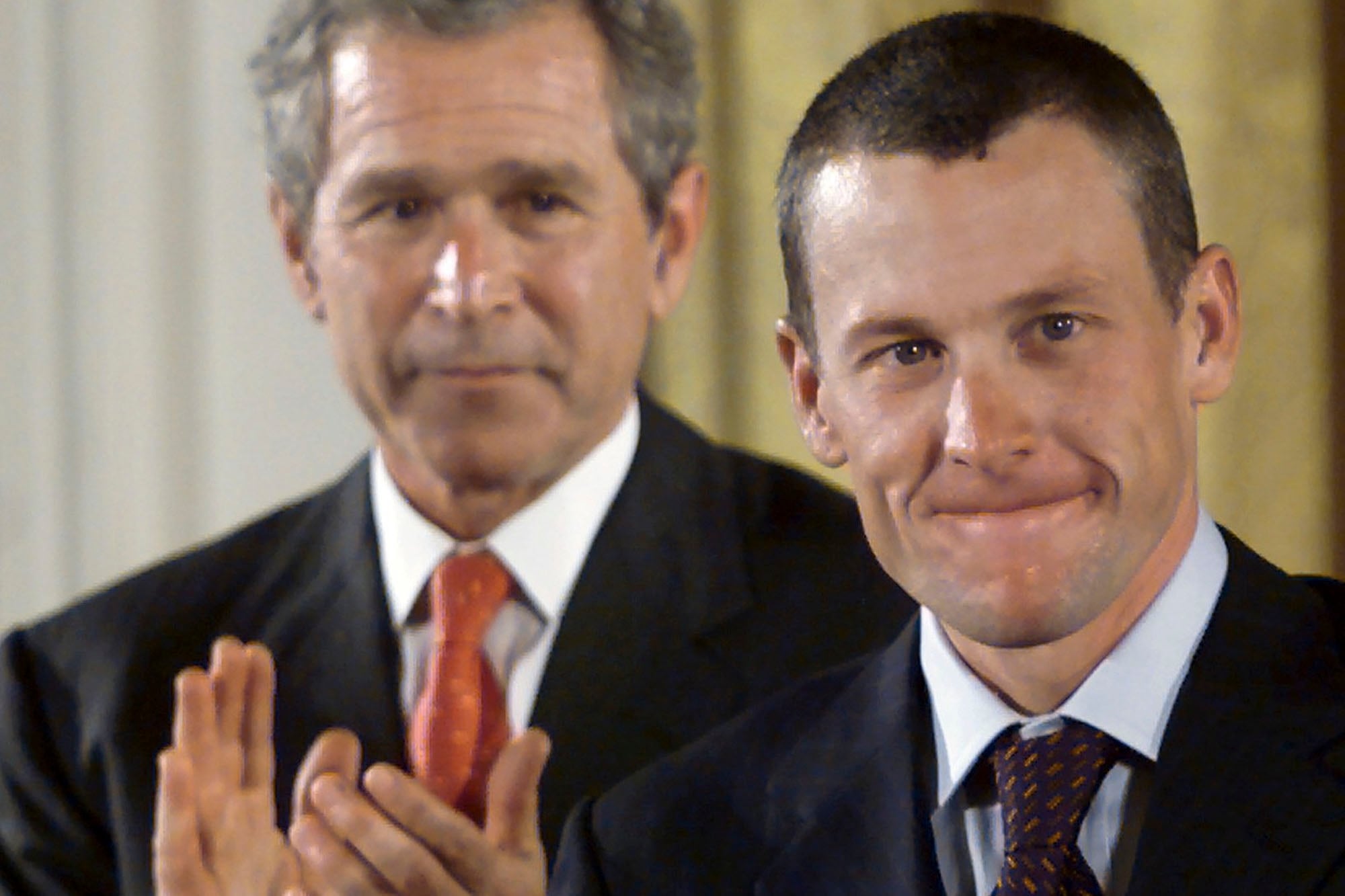 George W. Bush junto a su amigo, el expresidente estadounidense George W. Bush