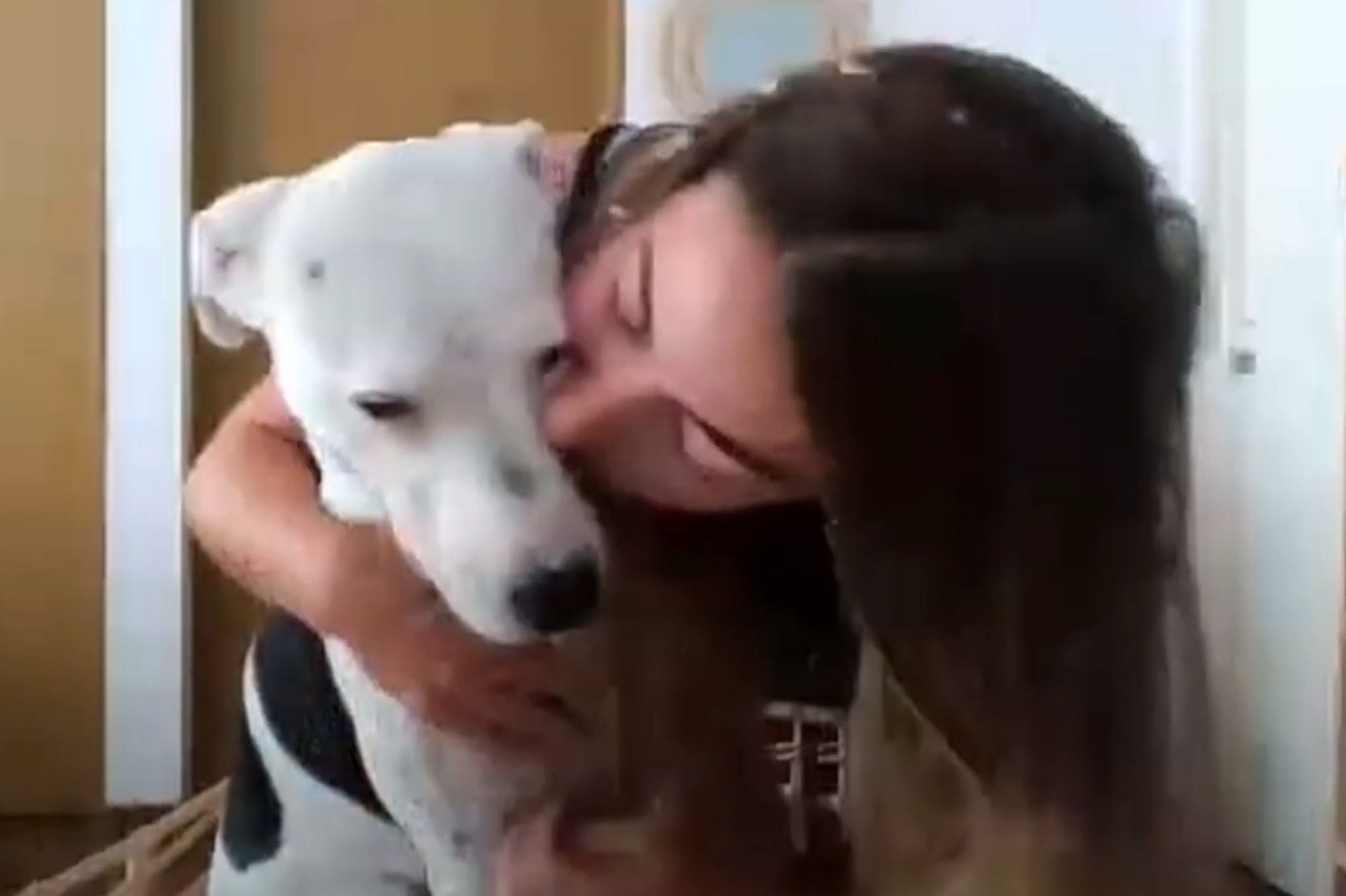 Marina evidenció todo su cariño por su mascota durante la entrevista y hasta mostró la chapita del collar en alusión a la reconocida galletita