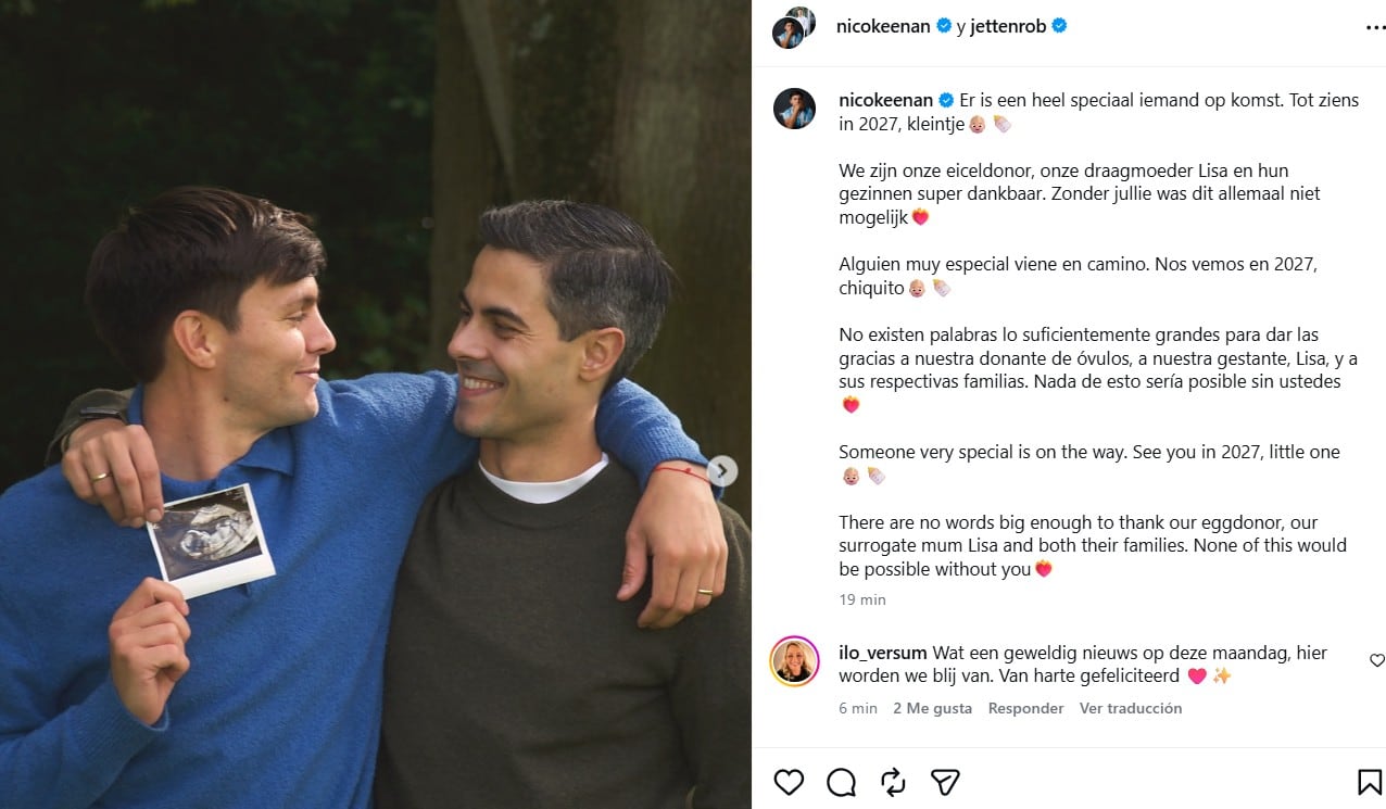 El posteo de Rob Jetten y Nicolás Keenan