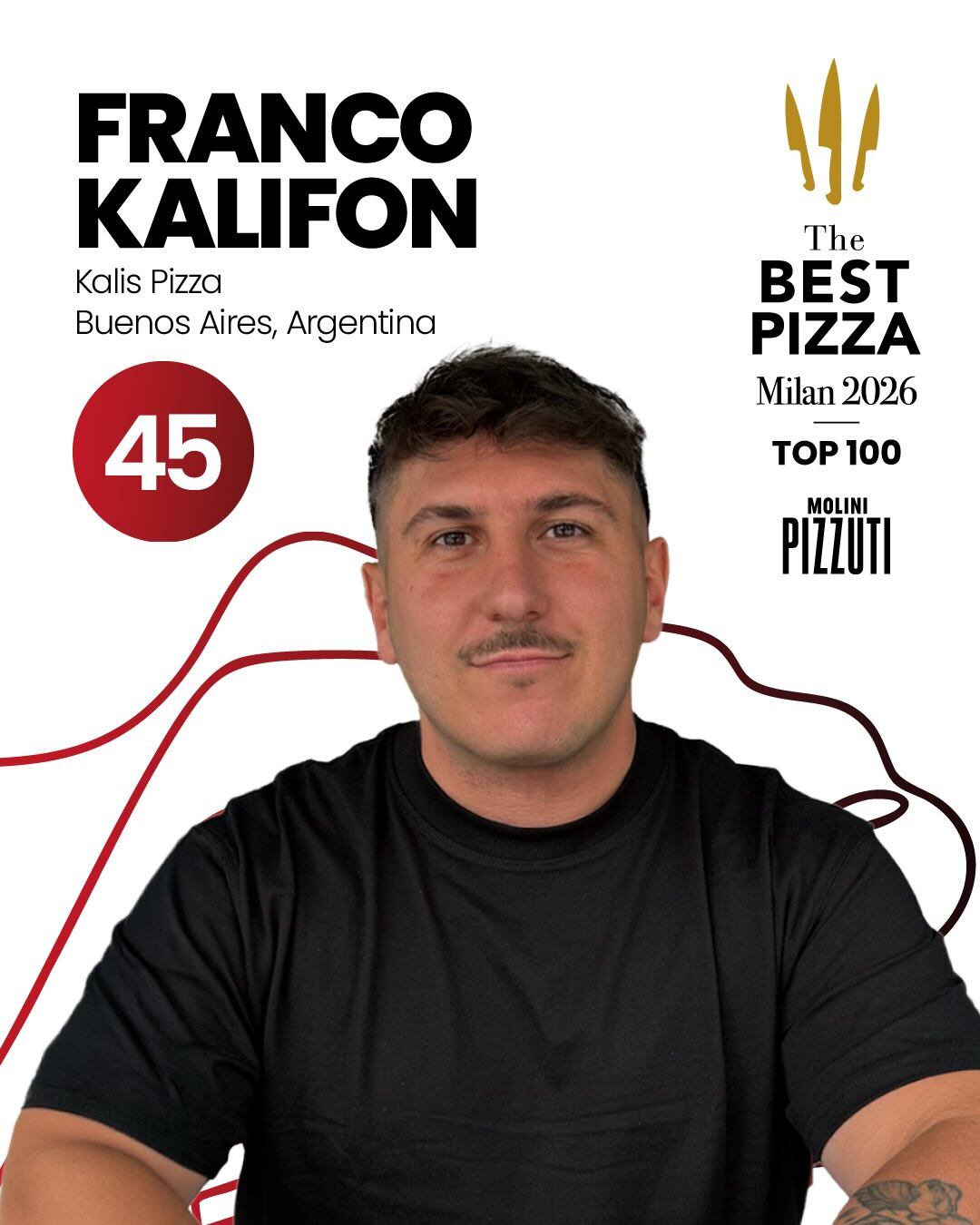 Fanco Kalifon, en el puesto 45 de The Best Pizza Awards 2026