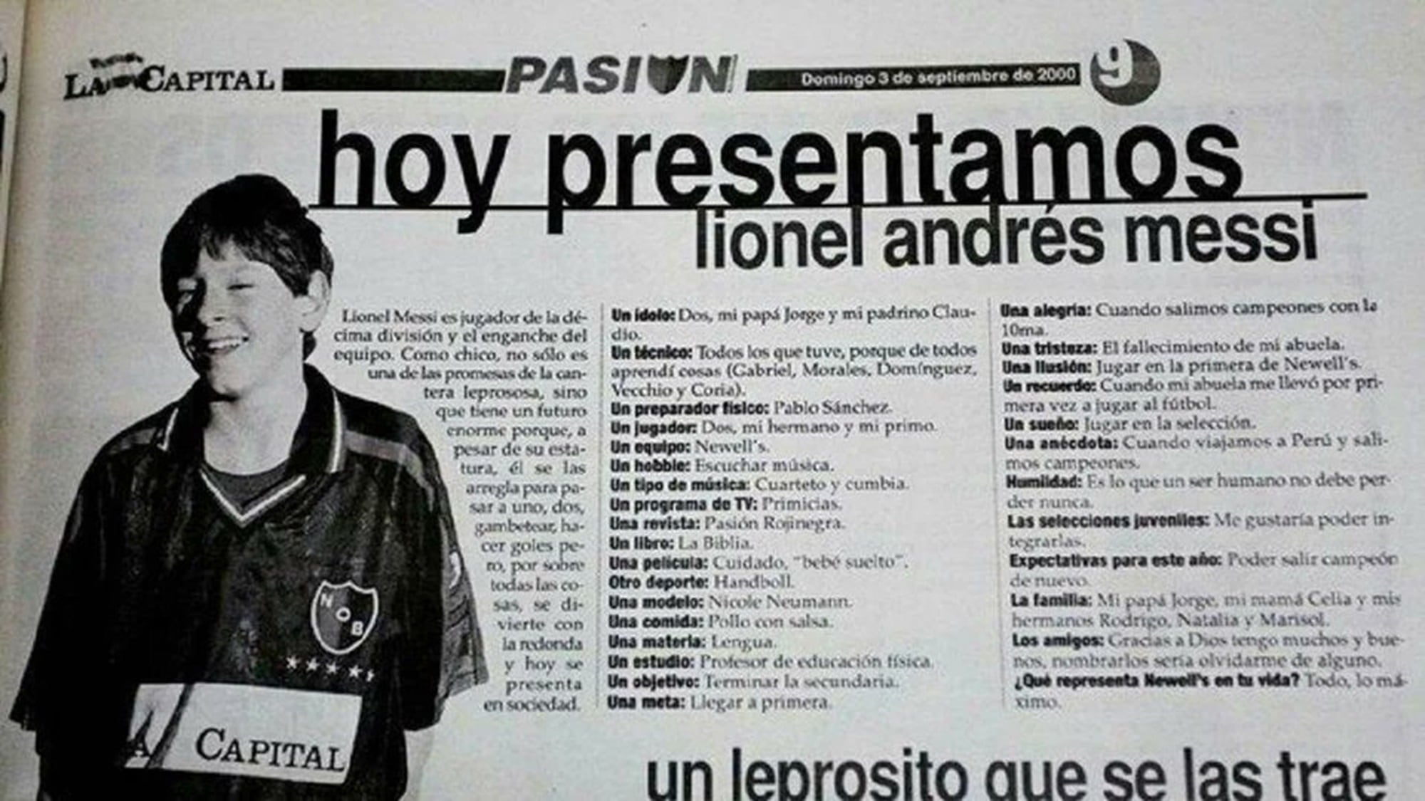 La entrevista viral de Messi donde dijo que su padre Jorge era su ídolo