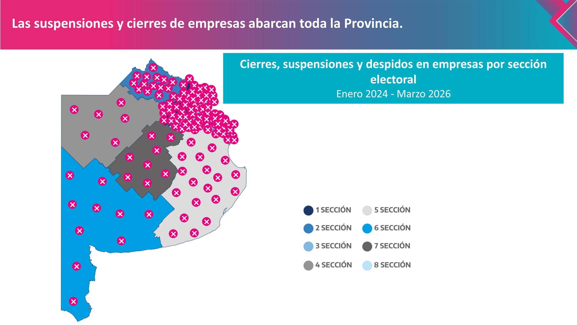 Las suspensiones y cierres de empresas se concentran especialmente en el conurbano