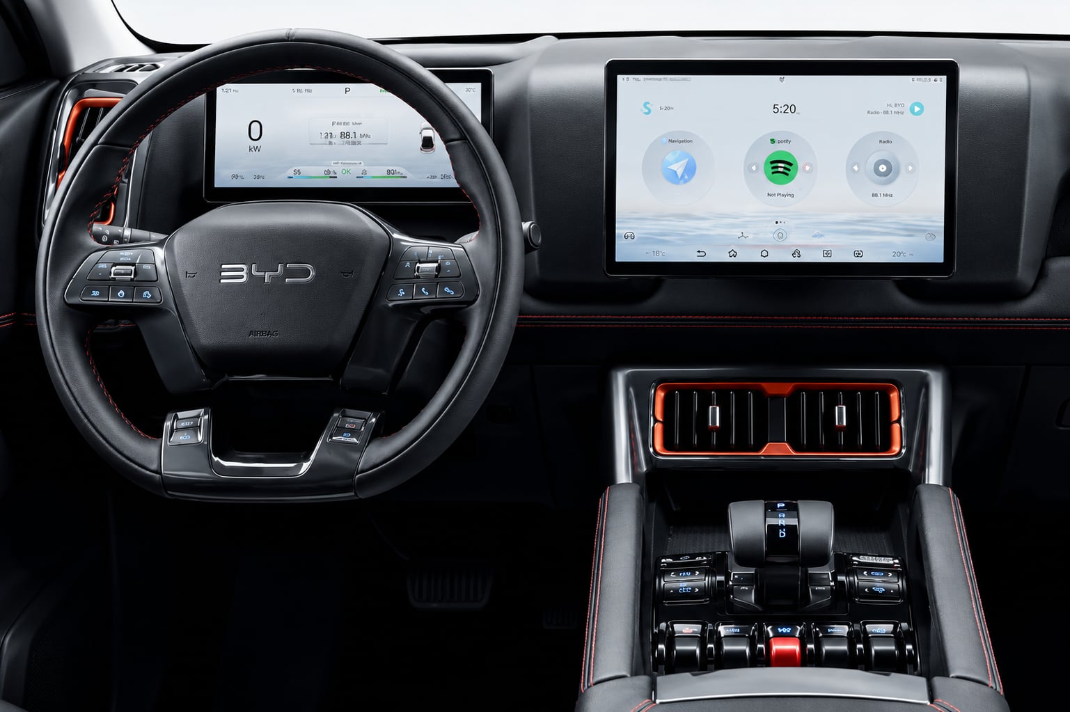 Interior de la BYD Shark