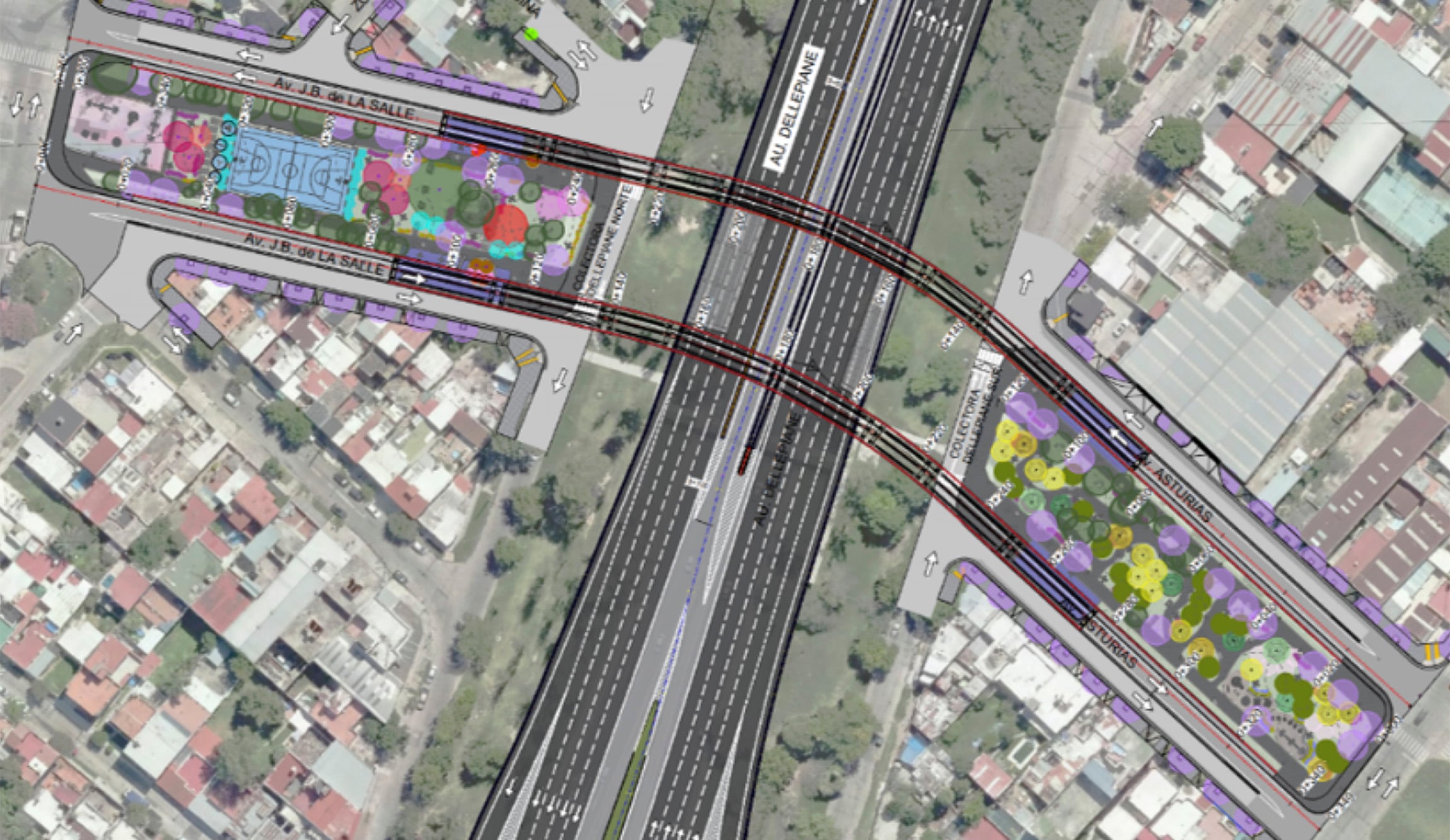 La intervención apunta a superar la “barrera urbana” que representa actualmente la autopista Dellepiane