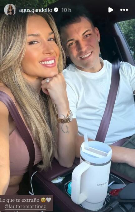Agustina Gandolfo y su mensaje de amor a Lautaro Martínez