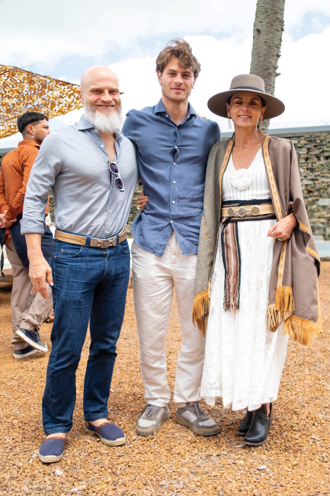 El financista John Pfeffer, fundador de Pfeffer Capital LP y Primaprix, con su hijo y su mujer, María.