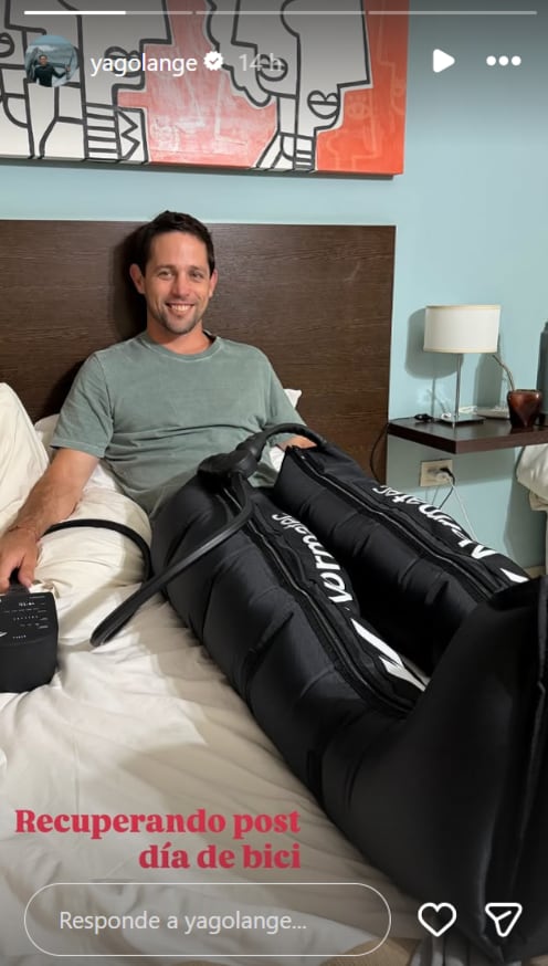 Así terminó Yago Lange tras la bicicleteada