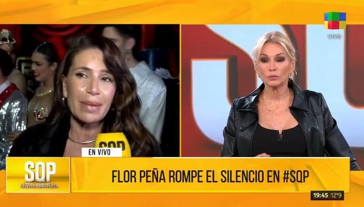 Flor Peña rompió el silencio tras un mes alejada de los medios (Foto: Captura TV)