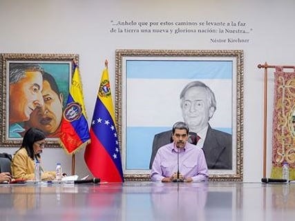 Delcy Rodríguez desmontó el “Salón Néstor Kirchner” en el Palacio de Miraflores