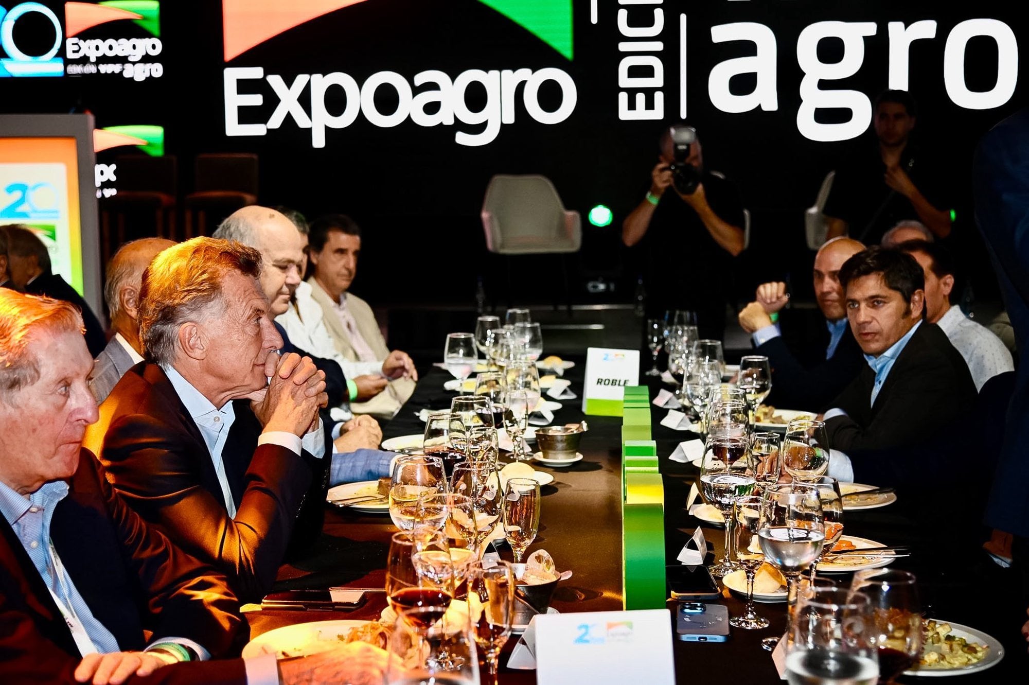 Mauricio Macri y Axel Kicillof en la cena