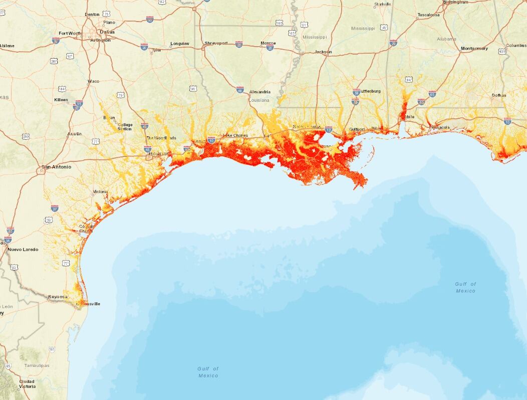 Las costas de Texas y Louisiana bajo amenaza