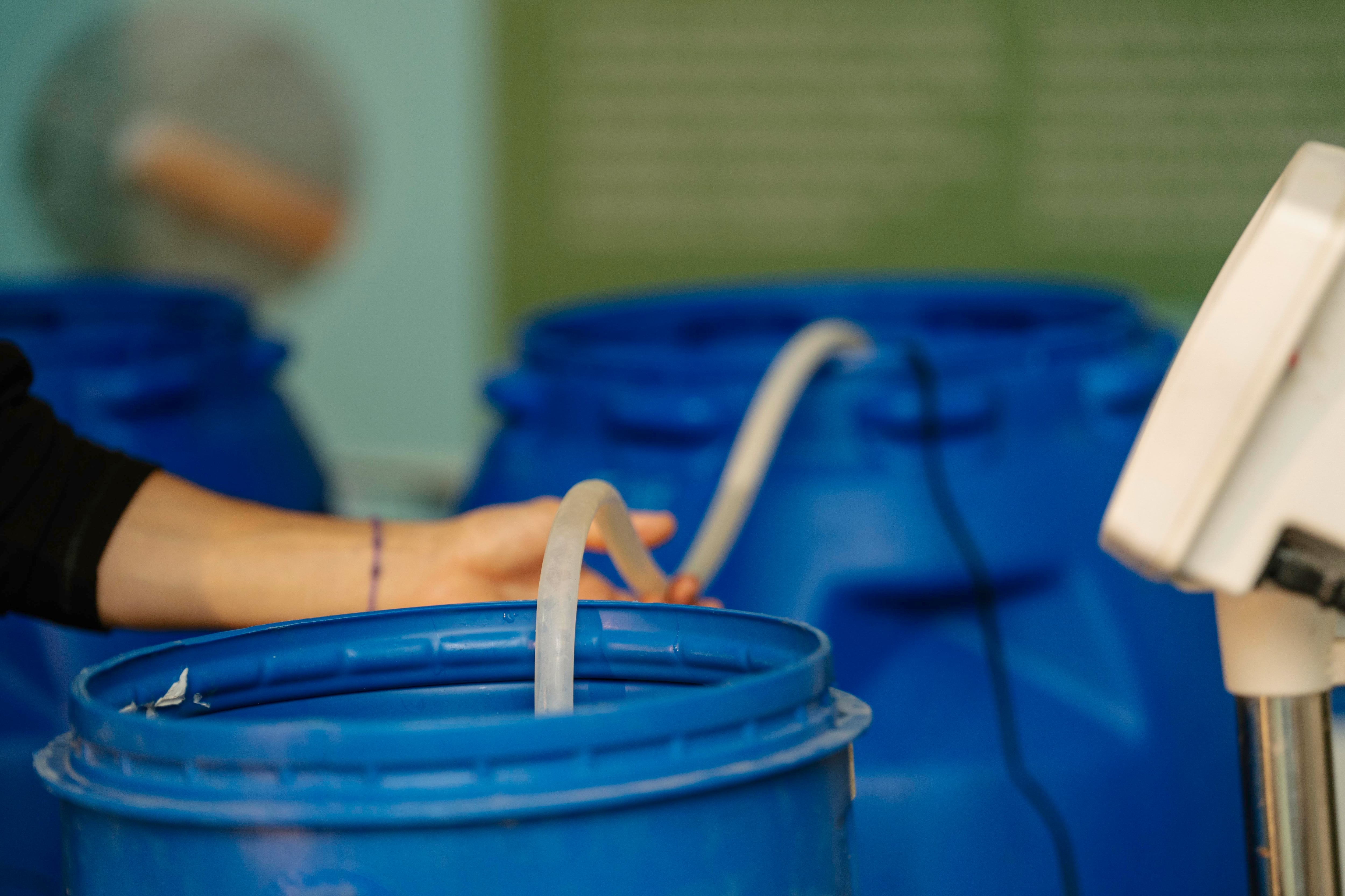 Mientras agregan nutrientes en el laboratorio antes de reponerlas en el mar. Fundación Por el Mar, Santa Cruz