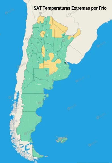 El centro y la región norte: las áreas más afectadas por las bajas temperaturas