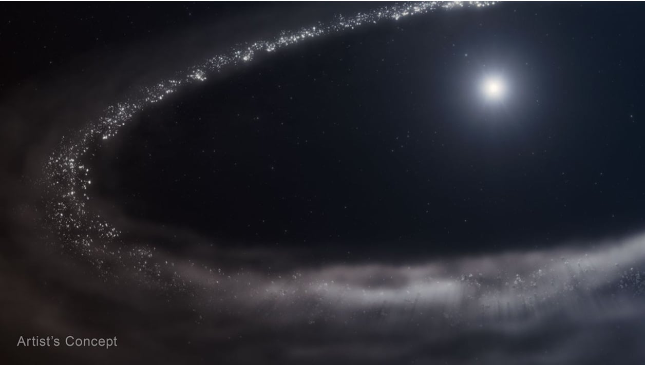 Imagen completa de HD 181327 capturada por el Telescopio Espacial James Webb de la NASA (Foto: NASA)