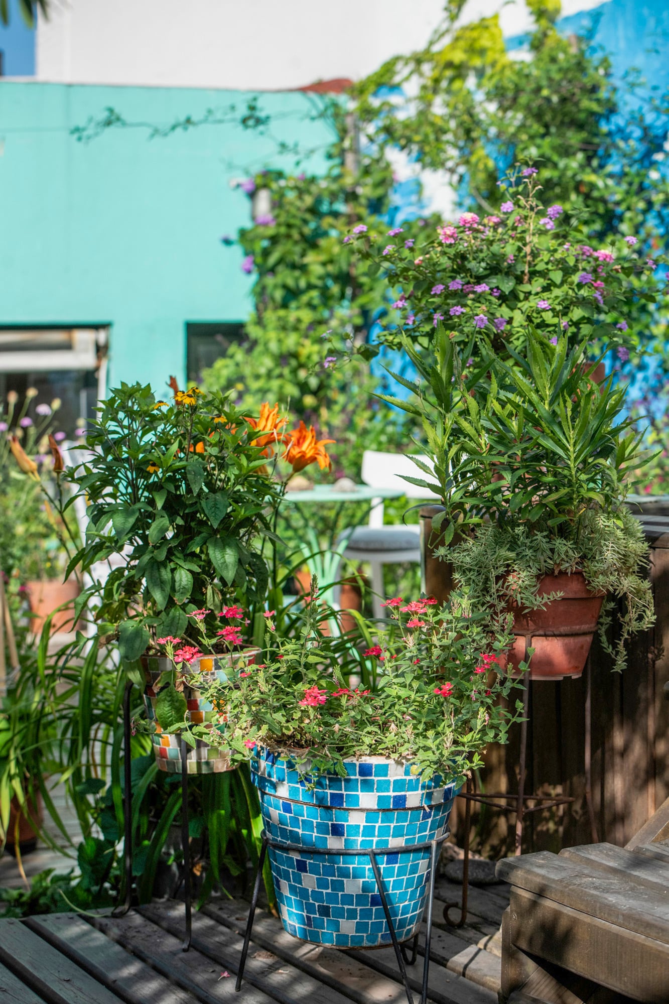 La primavera devuelve volumen y movimiento a la terraza, y las macetas empiezan a funcionar como una composición en lugar de piezas aisladas