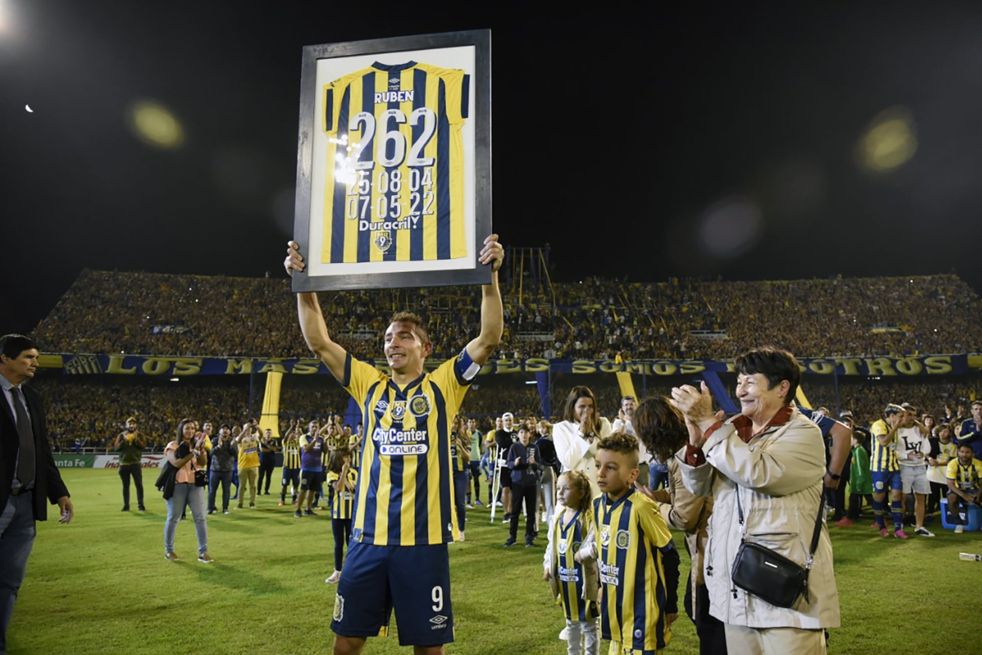 Ruben fue reconocido en el Gigante de Arroyito tras su primer retiro en 2022