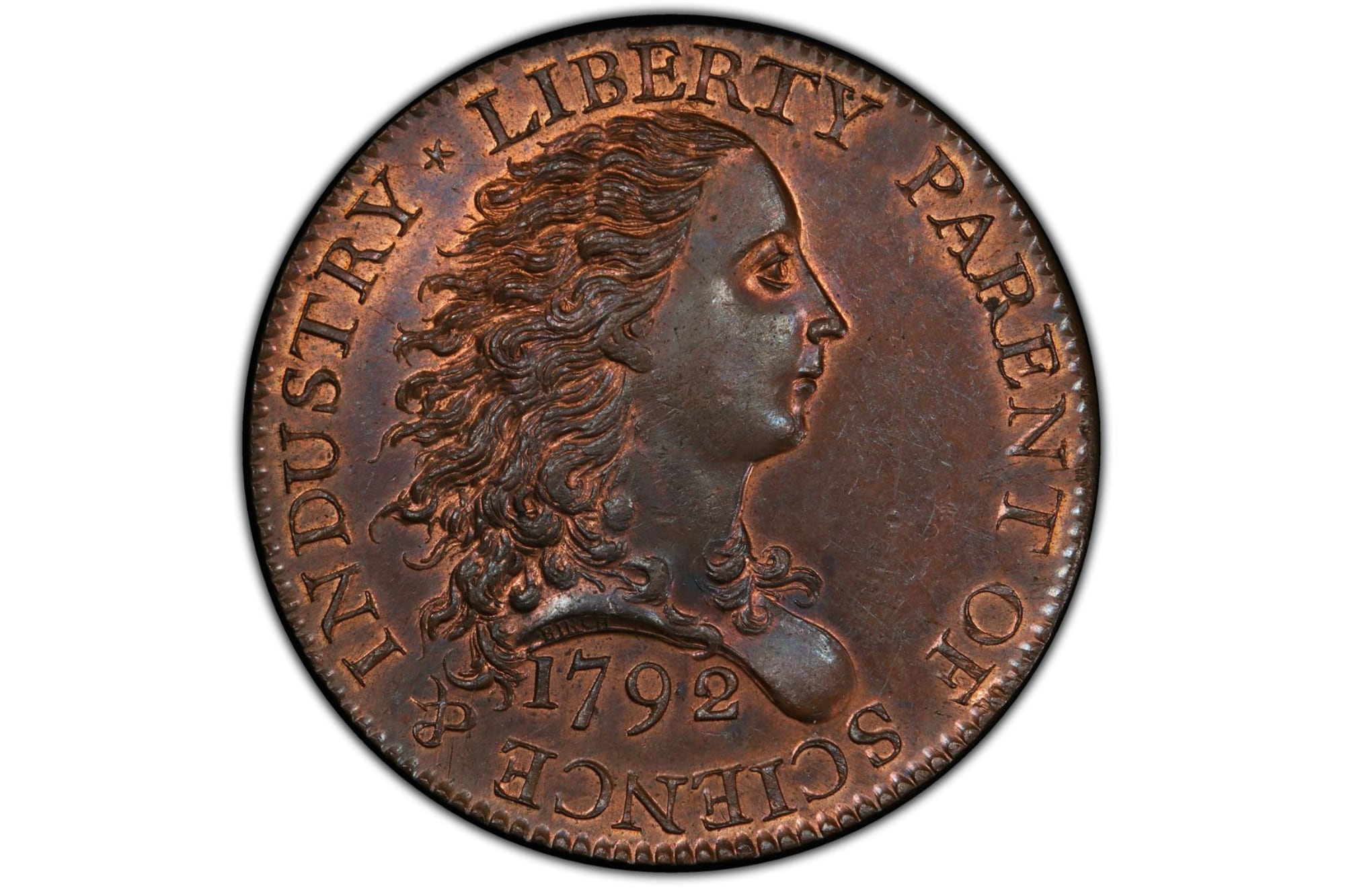 El ejemplar incluye la palabra “LIBERTY” sobre el retrato central