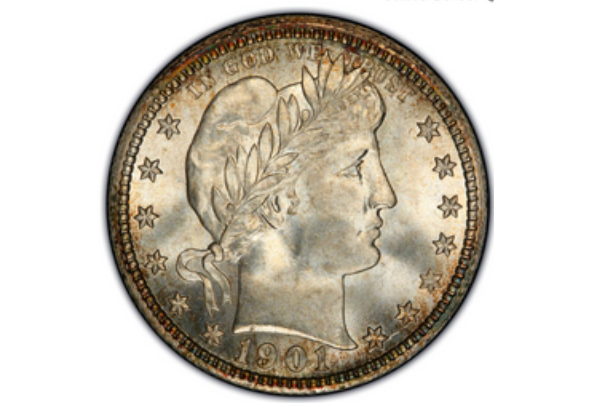 El diseño, obra de Charles E. Barber, muestra en el anverso a Liberty con gorro frigio y corona de laurel