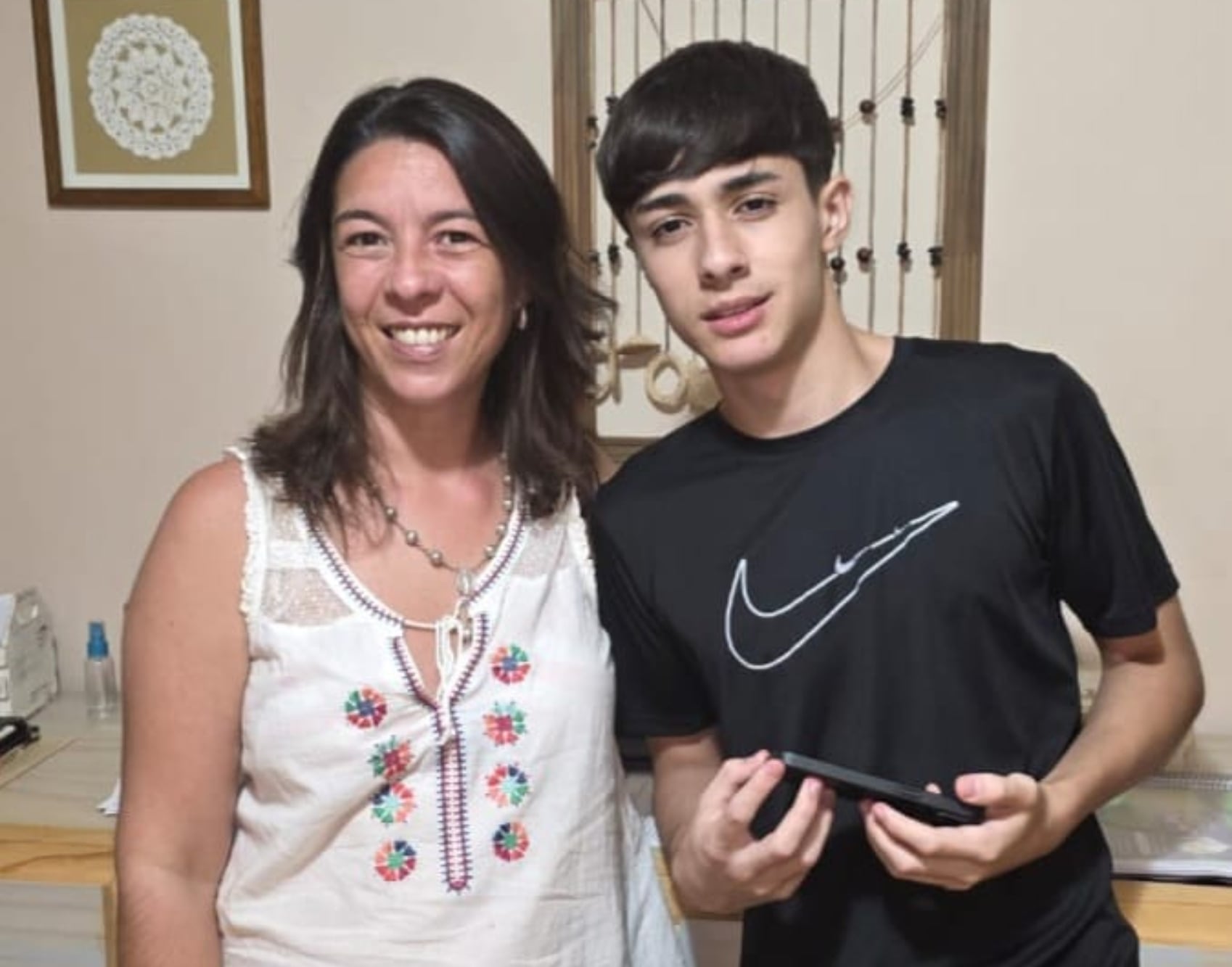 Junto a su amado sobrino.