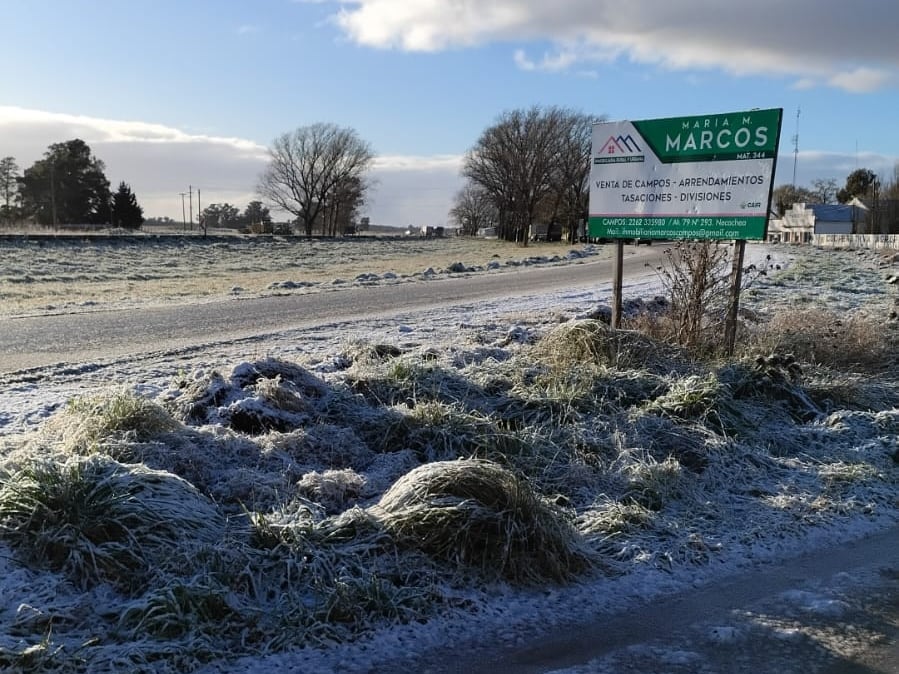 El sudeste de la provincia afectado de la nieve