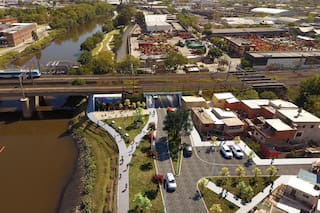 La técnica que se usó para construir un nuevo paso bajo nivel en un sector clave de Barracas