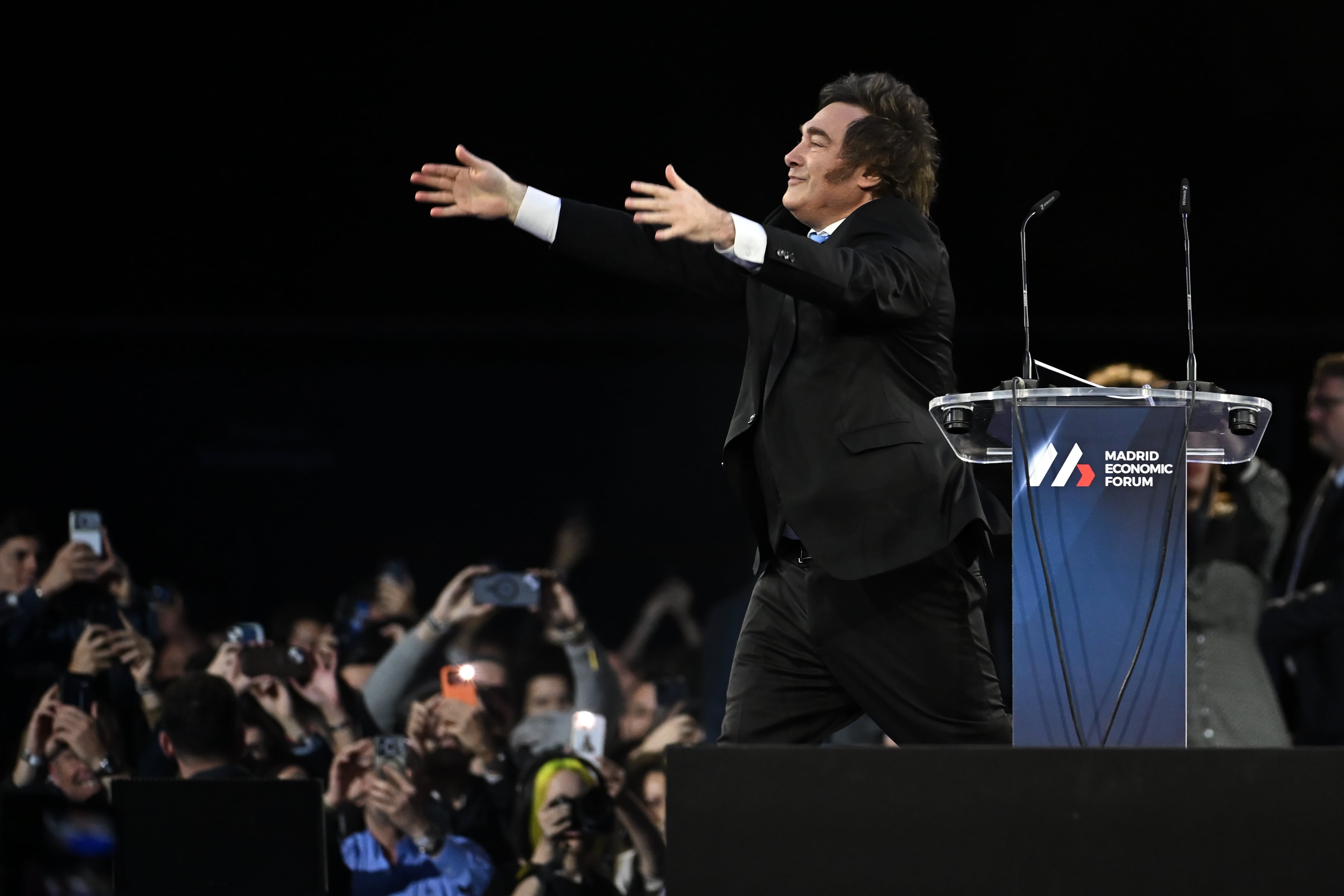 El presidente Javier Milei en el Madrid Economic Forum