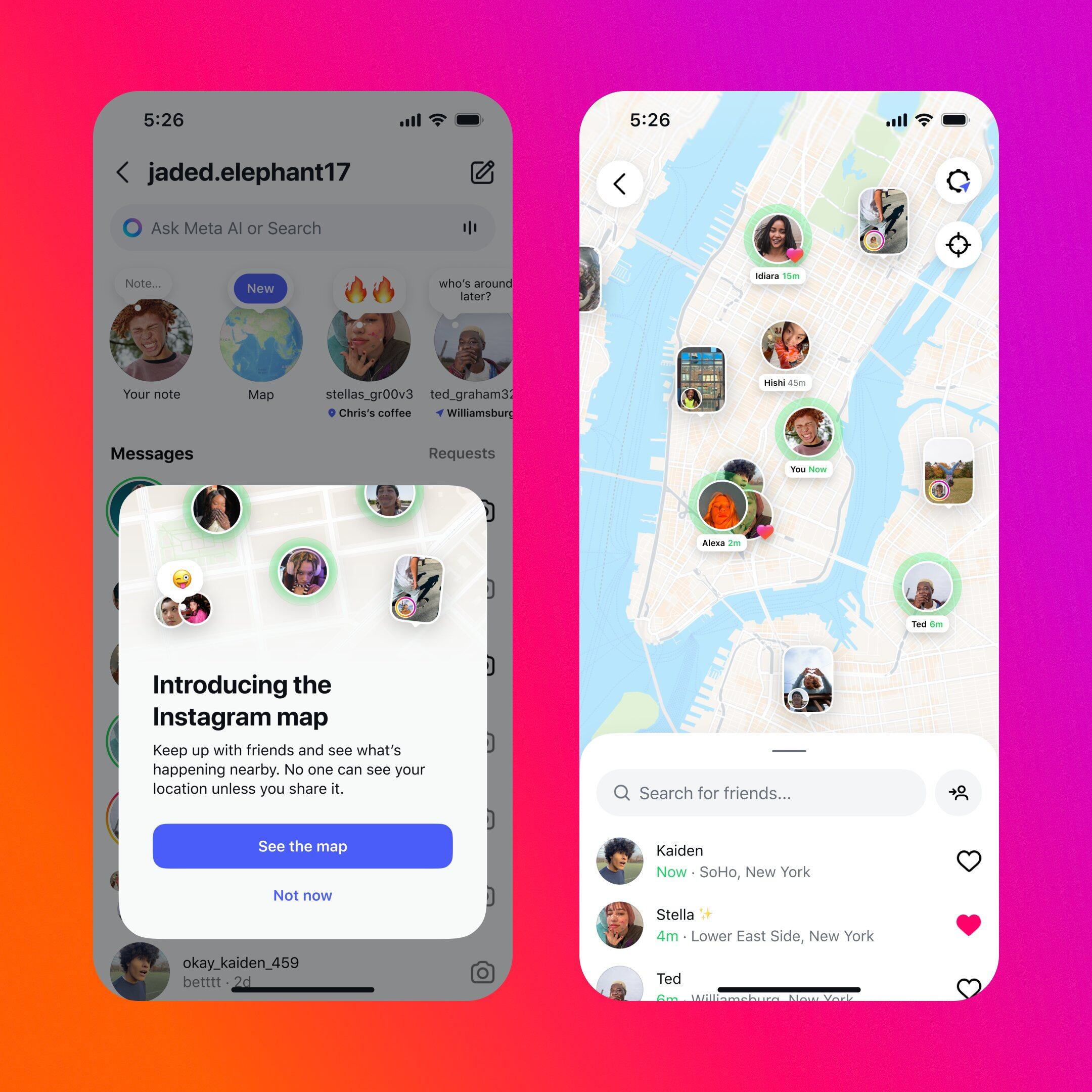 La función de Instagram Map permite visualizar en un mapa la ubicación de los contactos del app y compartir la propia con los seguidores