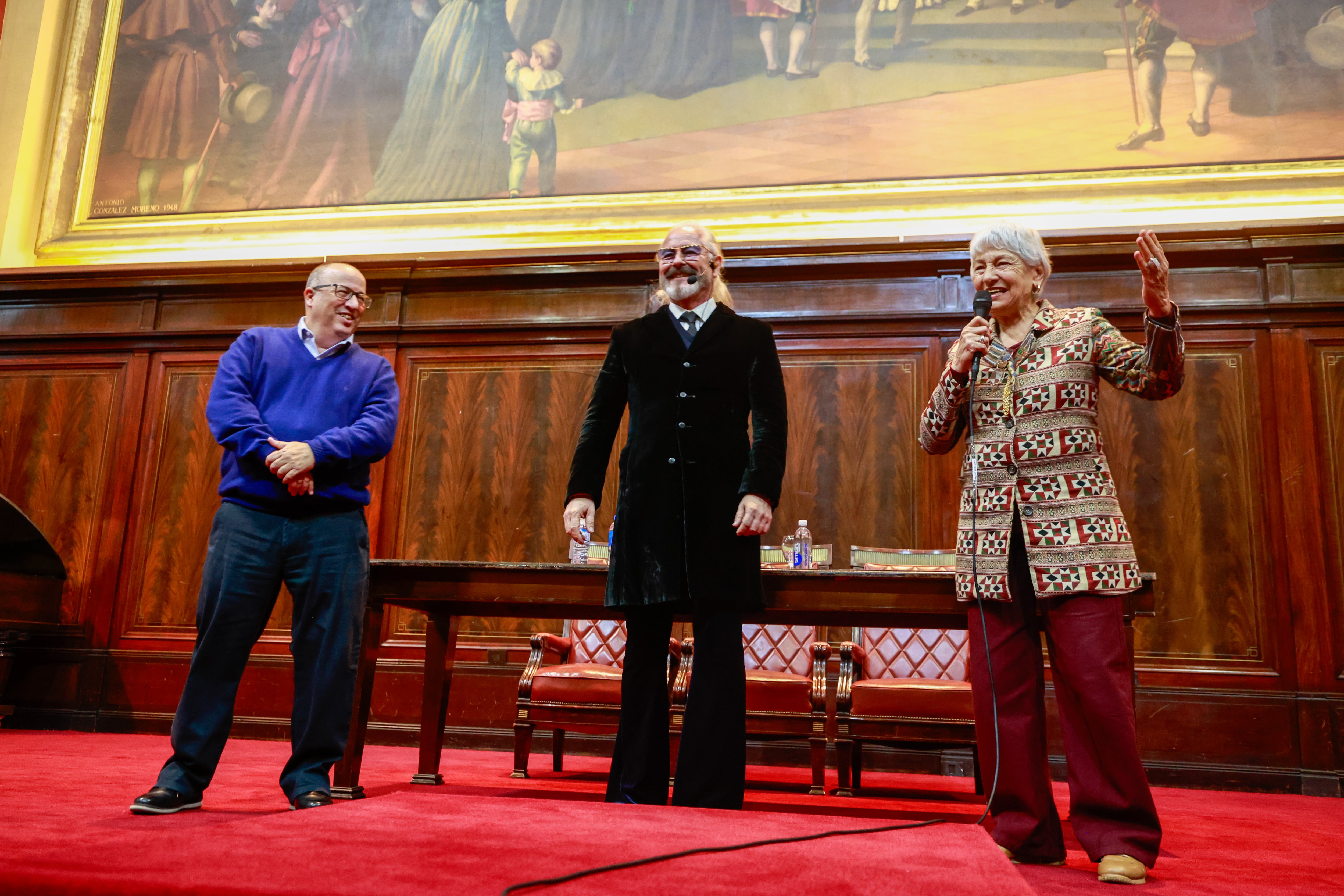 El abogado Oscar Zoppi, Helmut Ditsch y la artista Zulma García Cuerva