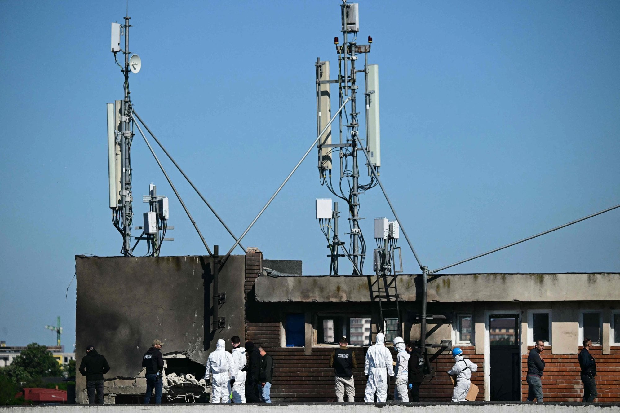 Impacto de un dron en Rumania (Daniel MIHAILESCU / AFP)