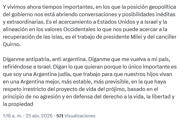 Así culmina el descargo que Ajmechet hizo en X