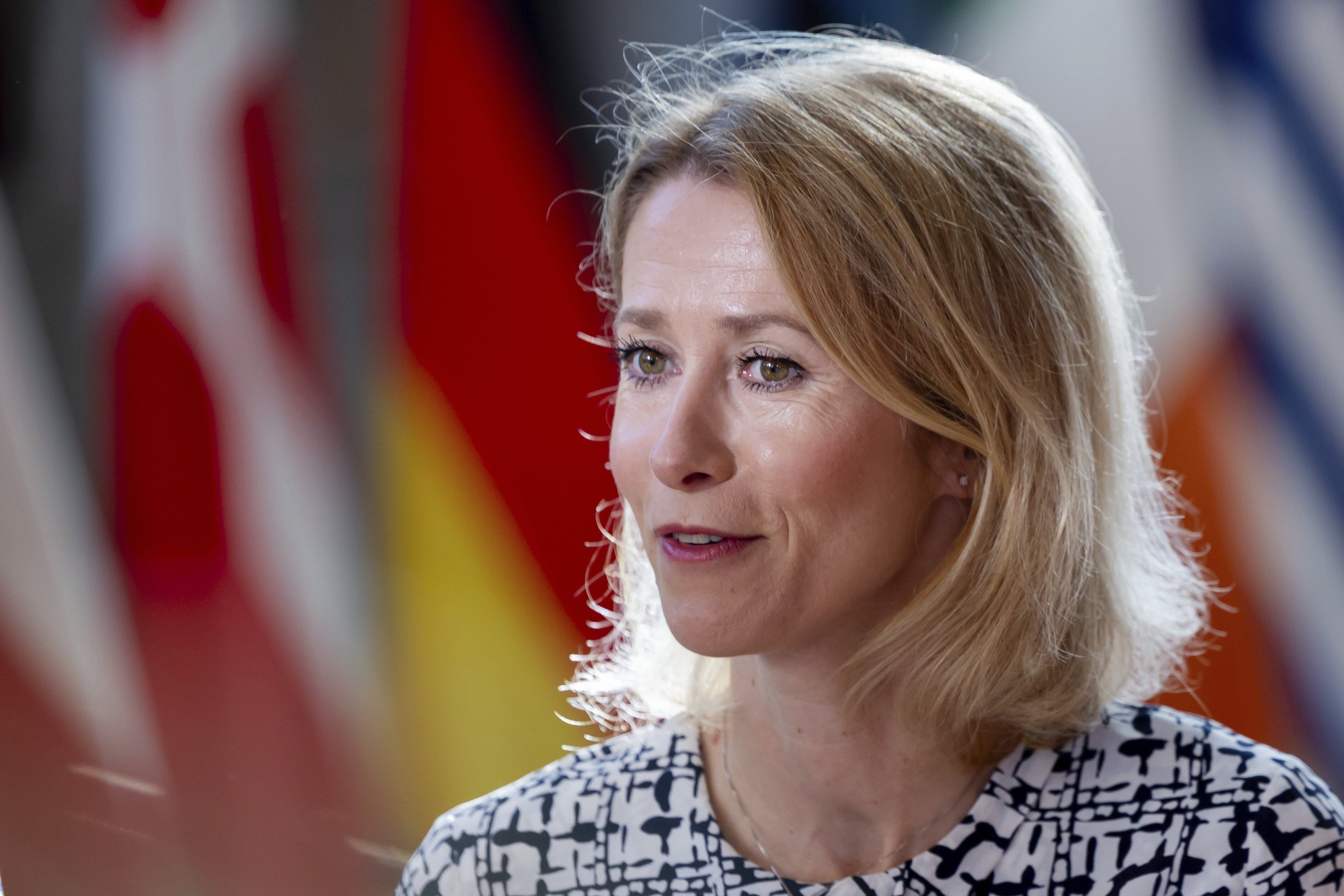 La jefa de política exterior de la Unión Europea, Kaja Kallas, sostuvo que el bloque no tiene interés en iniciar una pelea pero aseguró que mantendrán su posición (AP Foto/Geert Vanden Wijngaert)