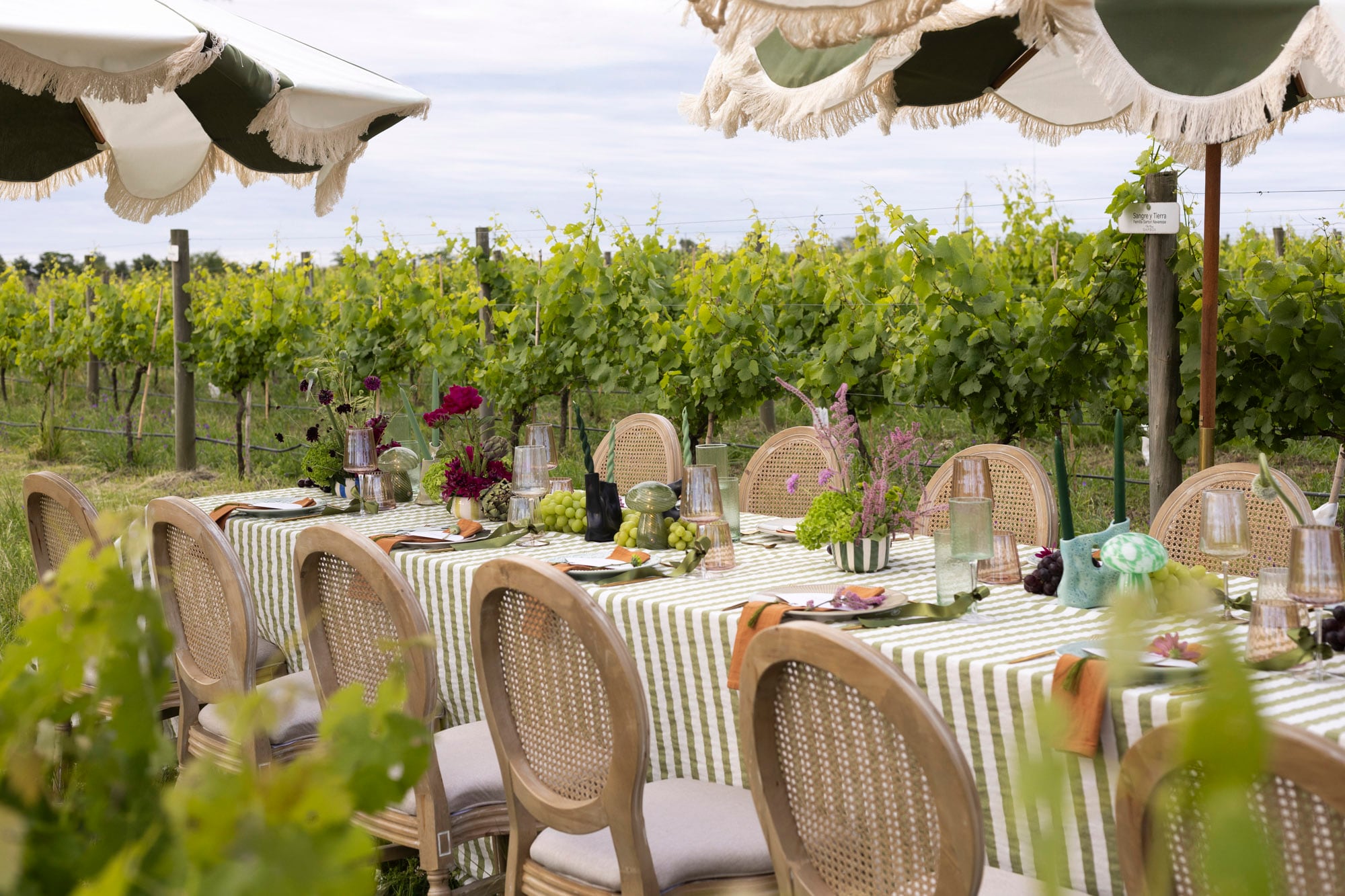 “Con Diana de La Melange, quien nos dió la vajilla, decidimos hacer algo que nos gusta mucho: un mix and match combinando distintos modelos de platos dentro de un mismo estilo