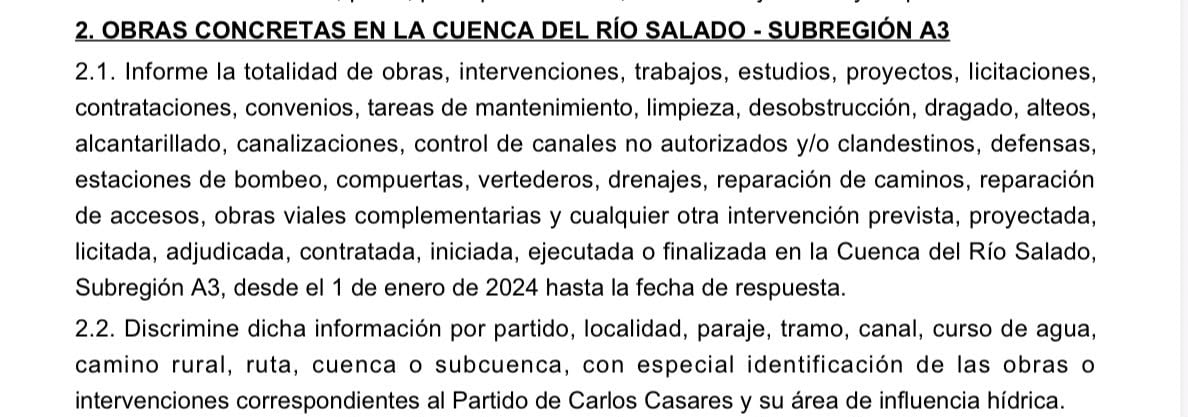 Los productores solicitaron detalles sobre las obras hidráulicas previstas y realizadas en la cuenca del río Salado