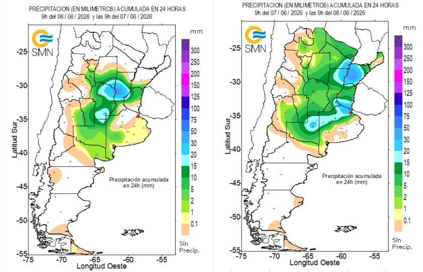 Una nueva ciclogénesis trajo sorpresivas lluvias y mejoran las perspectivas para el trigo Lluvias en la región agricola núcleo