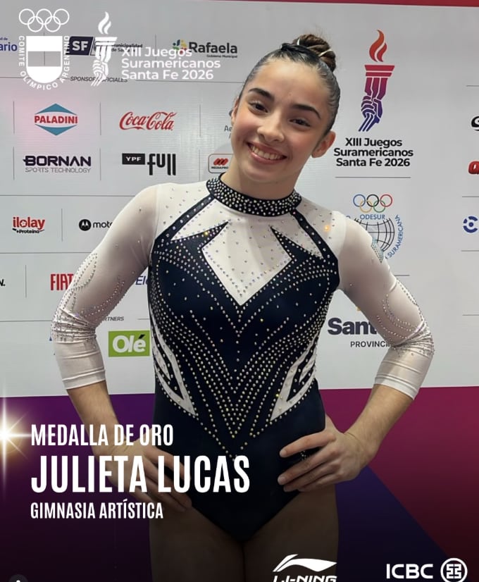 Julieta Lucas ganó medalla dorada en all around individual